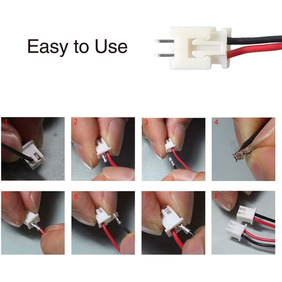 Conectori JST Micro, 2 pini de 2 pini de 1.25 mm cu filet 80