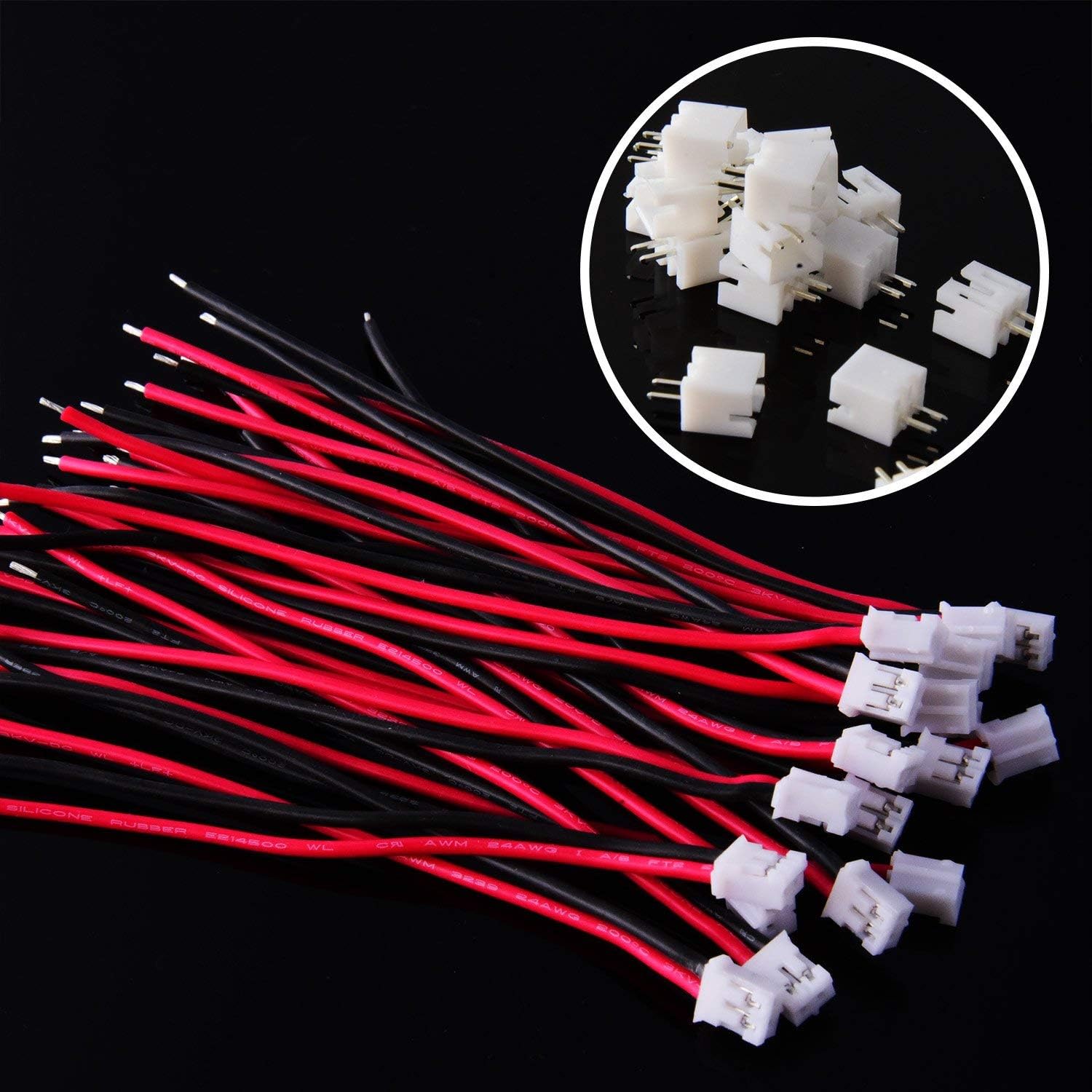 Conectori JST Micro, 2 pini de 2 pini de 1.25 mm cu filet 80 Conectori JST Micro, 2 pini de 2 pini de 1.25 mm cu filet 80