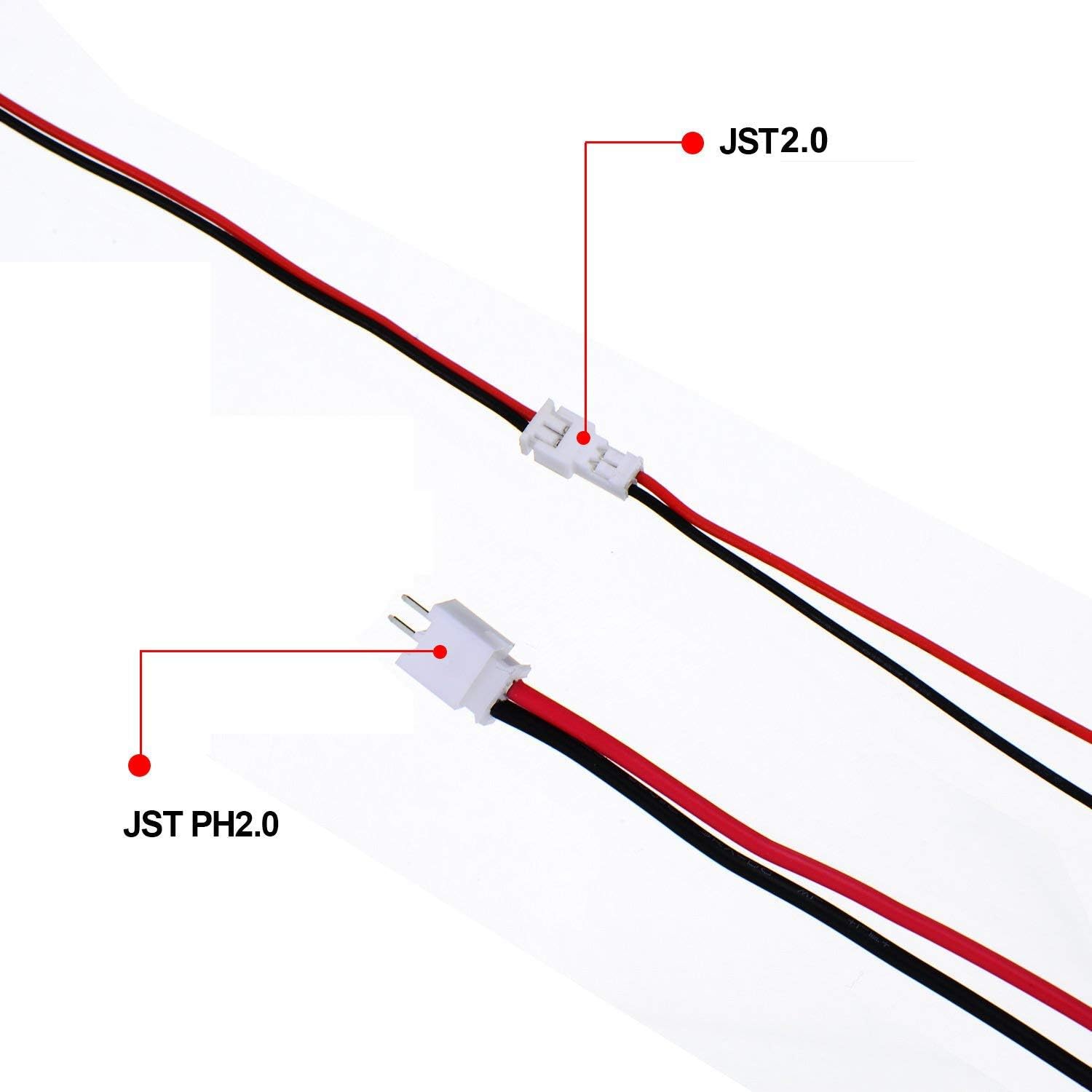 Conectori JST Micro, 2 pini de 2 pini de 1.25 mm cu filet 80 Conectori JST Micro, 2 pini de 2 pini de 1.25 mm cu filet 80