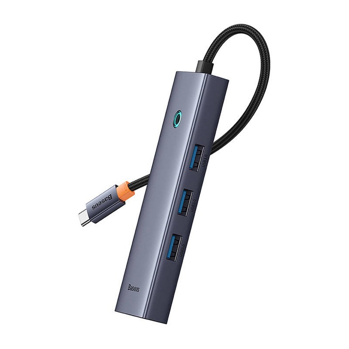 6в1 Хъб Baseus UltraJoy, USB-C към 1x HDMI4K@30Hz + 3x USB 3.0 + 1x PD +RJ45