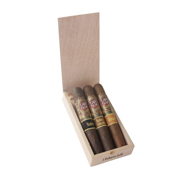 Set 3 trabucuri Santa Clara Capa Flor Triple Robusto, fabricate manual ...