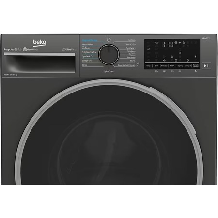 Masina de Spalat Rufe Frontala cu Uscator BEKO B5DFT58442M, SteamCure, 8/5 kg, 1400rpm, Clasa A/D, Gri Inchis