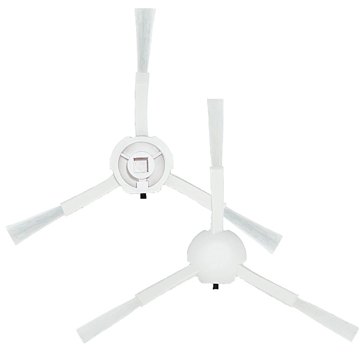 Két fehér PAA-home oldalkefe készlet, kompatibilis a Xiaomi Dreame D9, D9 Max, L10 Pro robotporszívókkal