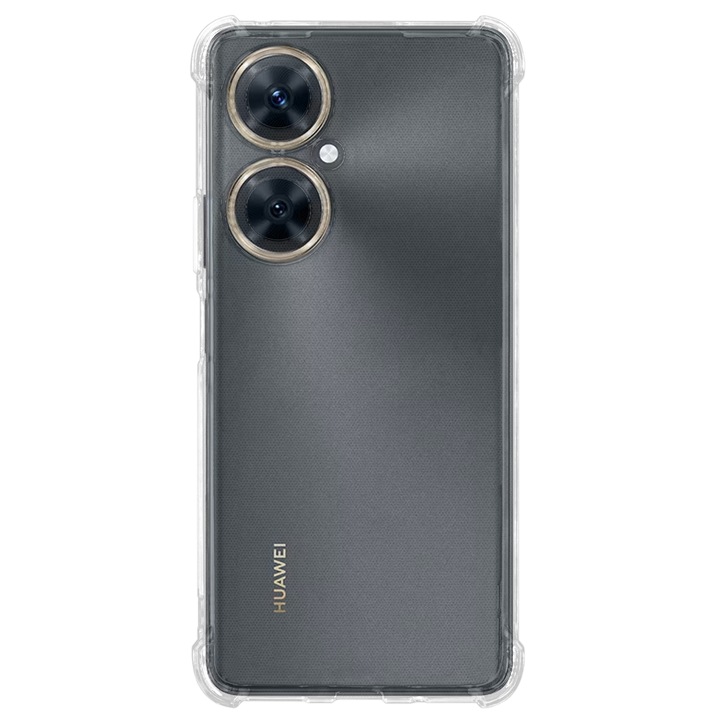 Husa AntiShock SILKASE pentru Huawei Nova 11i, protectie camera, silicon transparent