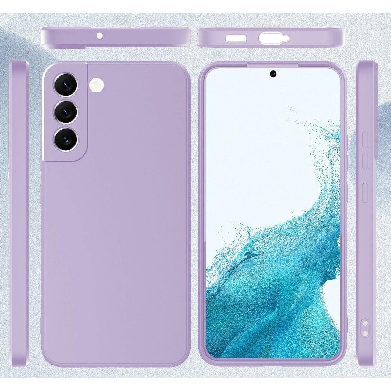 Husa protectie compatibila cu Samsung Galaxy S21 Plus, slim, silicon Mov, interior din microfibra, protectie camera, protectie ecran, ISAG