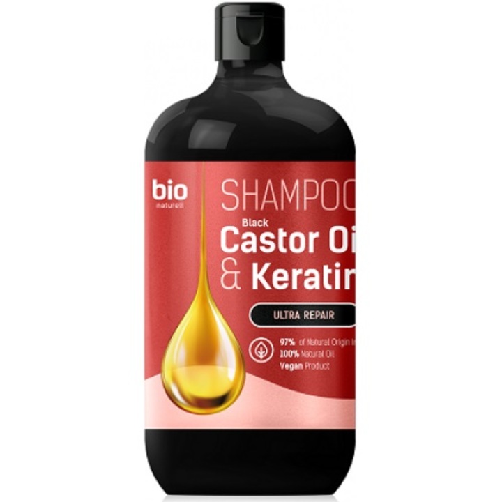 BioNaturell Ultra-reparatív sampon ricinusolajjal és keratinnal - 946 ml
