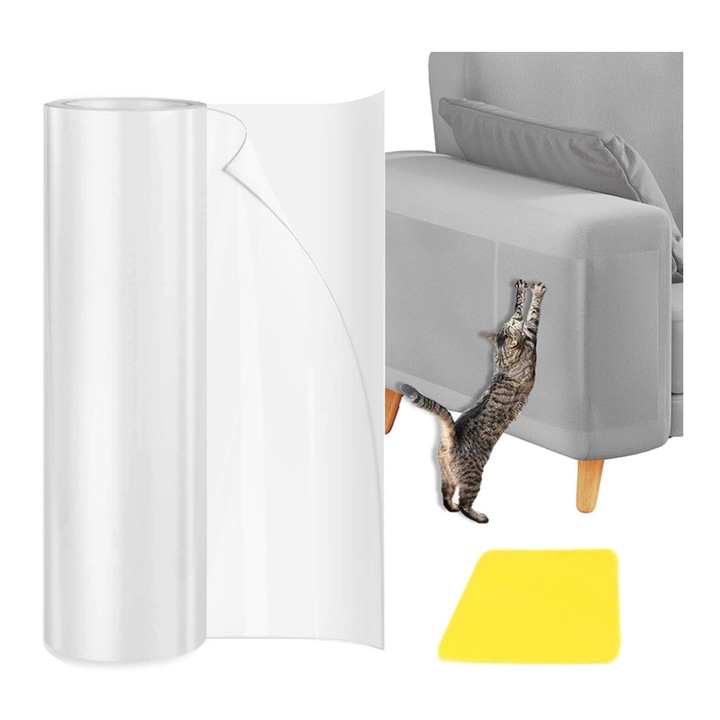 Banda rezistenta la zgarieturi 5 mx 20 cm pentru a preveni deteriorarea mobilierului animalelor de companie, MunDeir®