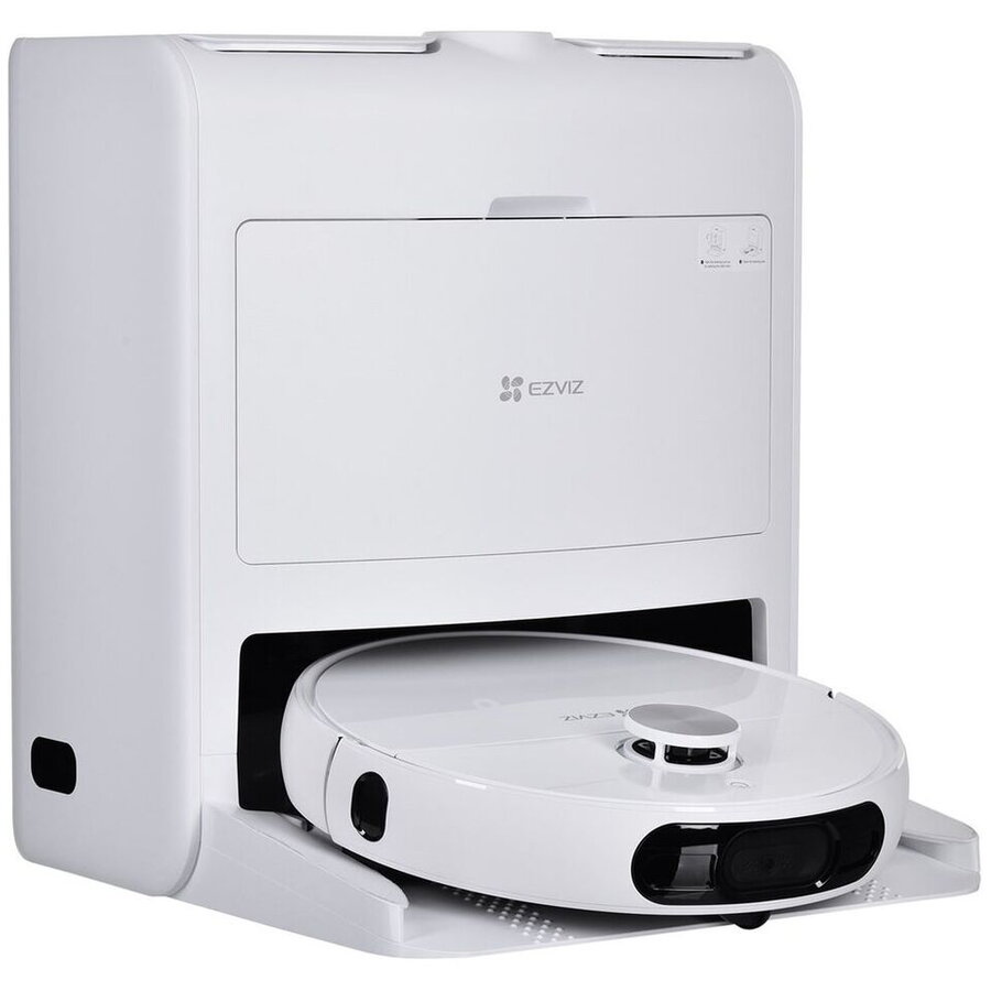 Aspirator Robot EZVIZ RS2 cu Mop detasabil, statie de andocare inclusa, 4000 PA, 5200 mAh Li-ion, Alb