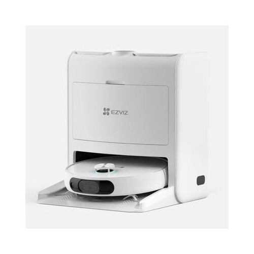 Aspirator Robot EZVIZ RS2 cu Mop detasabil, statie de andocare inclusa, 4000 PA, 5200 mAh Li-ion, Alb