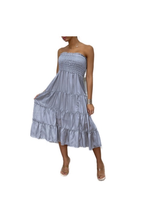 Rochie Bitter Sweet R041 culoare gri, marime S/M