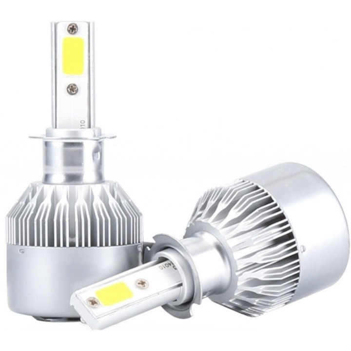 Set 2 becuri Led C6 H3 putere 36W, temperatura 6500K