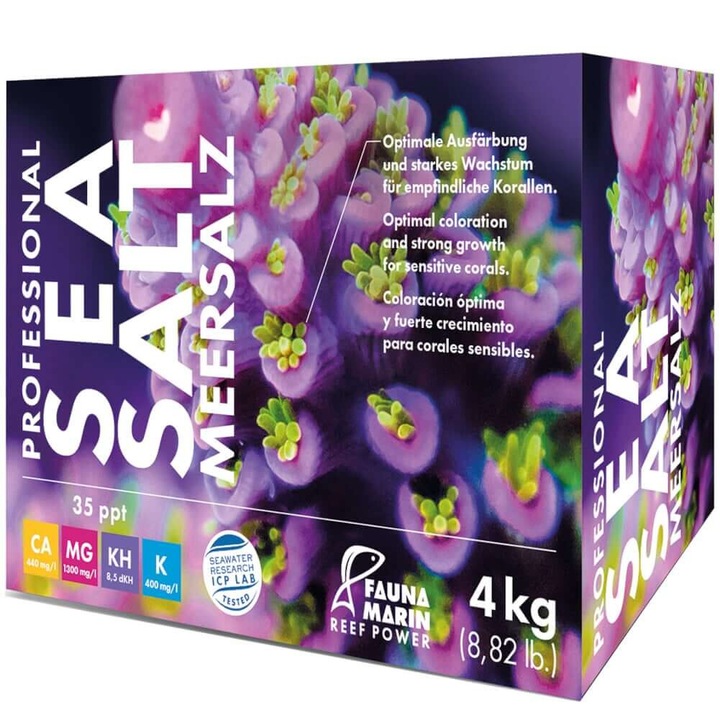 Sare de mare pentru acvariu, Fauna Marin, Professional, 4 kg