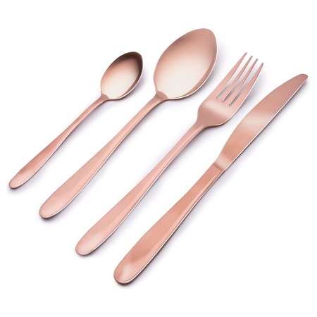 Set tacamuri Alpina din otel inoxidabil, culoare cupru, 16 buc