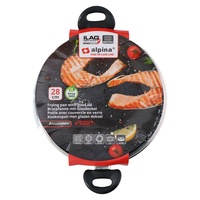 Tigaie cu capac Alpina, 2 manere, inductie, 28 cm