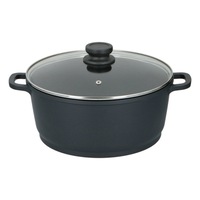 Oala cu capac Alpina, 6.7L, negru mat