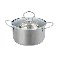 Oala din inox Alpina cu capac, inductie culoare argintie si poate fi folosita pentru toate sursele de caldura, 1.8l 16x9.5cm