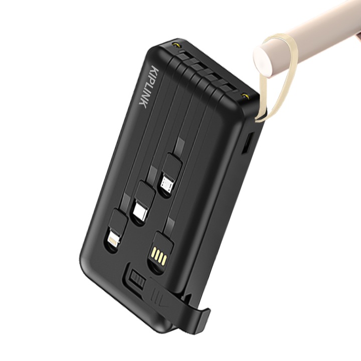 Többportos külső akkumulátor, KIPLINK, 20000mAh, Fekete