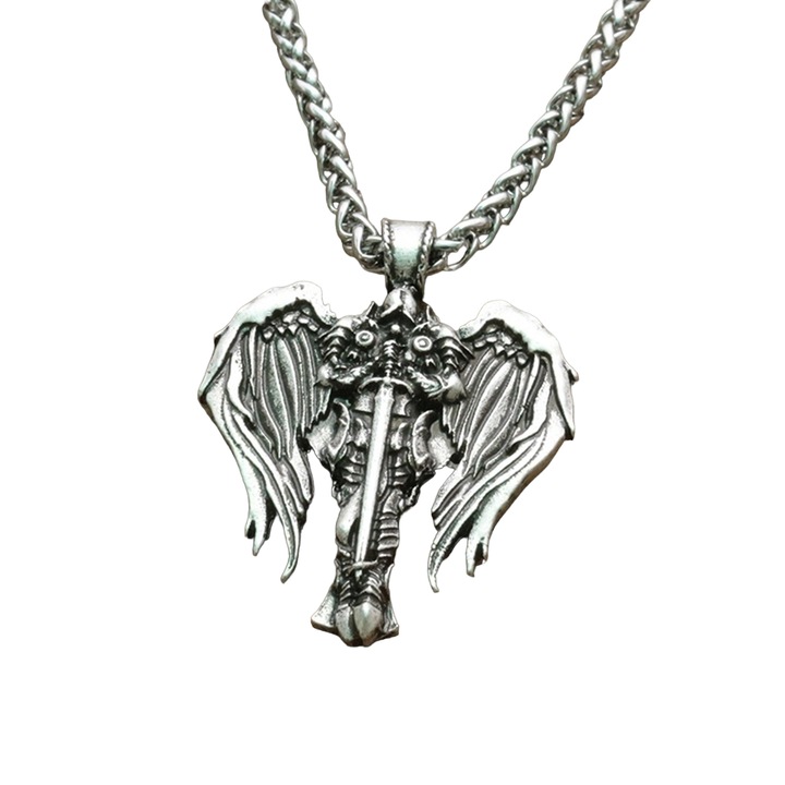 Arkangyal lánc, Diablo szent háború modell, harci angyal, unisex, ezüst, EFAYN