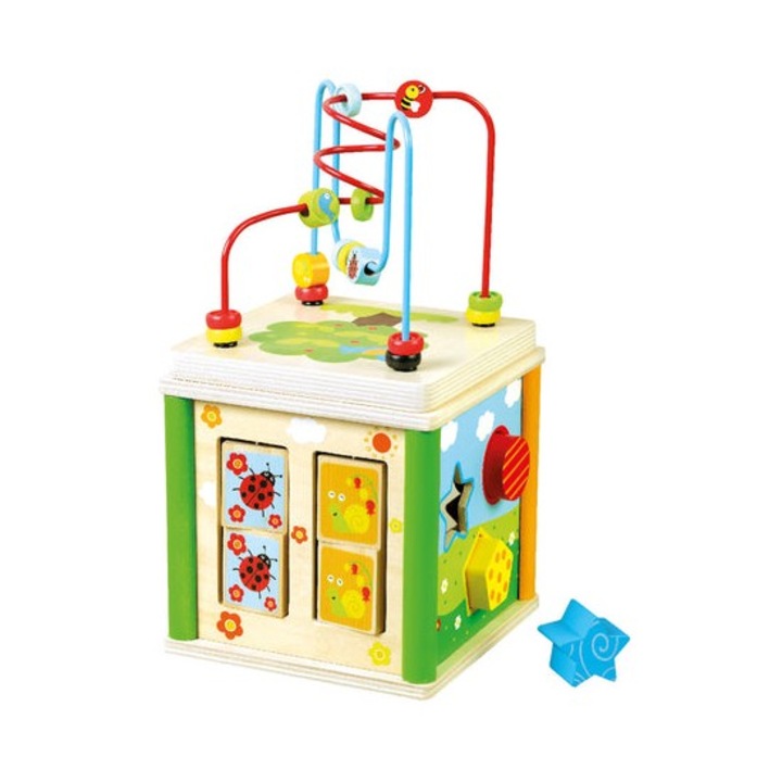 Cub din lemn multifunctional cu activitati