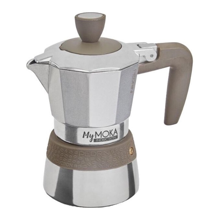MyMoka kávéfőző, Pedrini, indukciós, 3 csésze, inox/alumínium, 180 ml