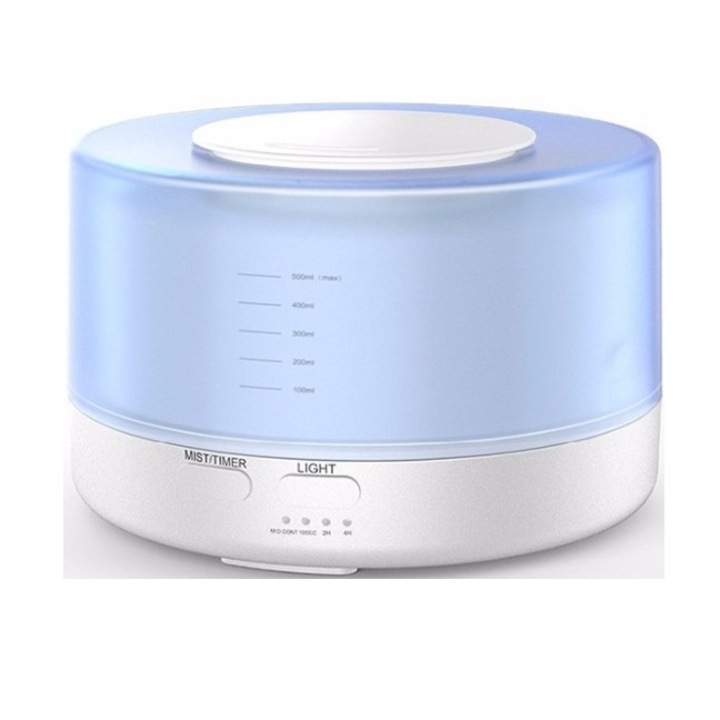 Difuzor de ulei esential, aromaterapie, umidificator de aer, alb, cu telecomanda si lumina veghe ajustabila, rezervor 700 ML