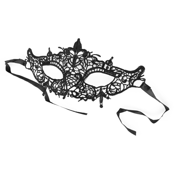 Masca carnaval din dantela, negru