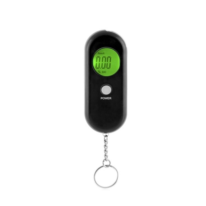 Aparat electronic de masurat alcoolemia, tip breloc, cu ecran in 3 culori