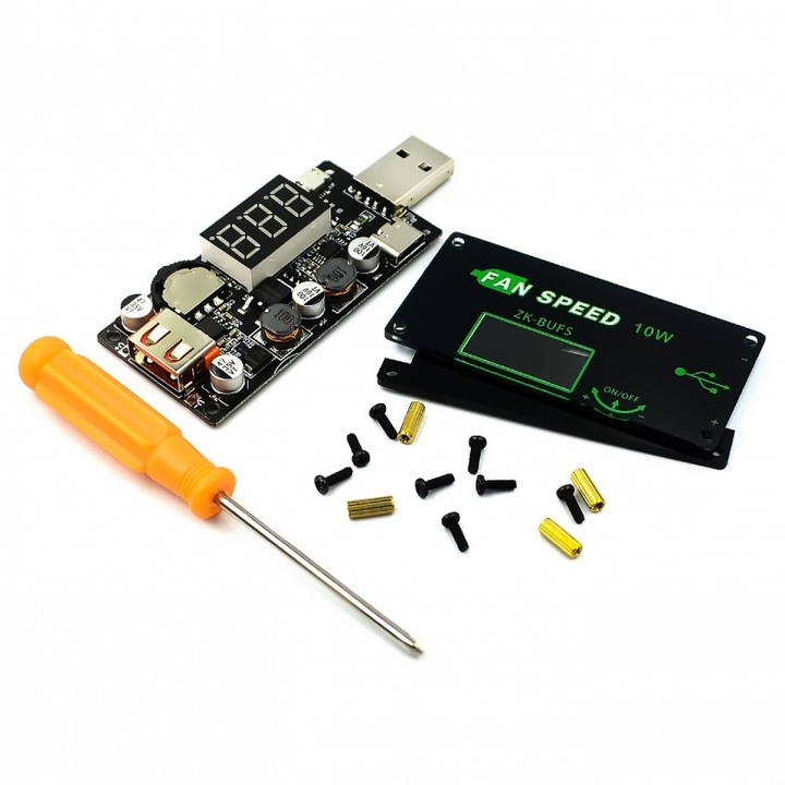 Regulator de viteza ajustabila a tensiunii cu temporizator si modulare LED, 5V 10W