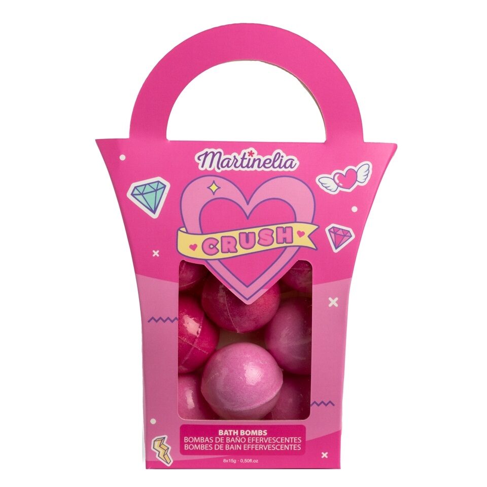 Crush Roz Set 8 bile efervescente de baie roz Crush, Martinelia 91500, 8 x 15g ...