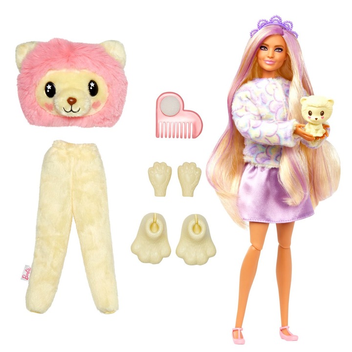 Кукла Barbie, Reveal Lion Box, С плюшен костюм, Серия 3, 30 см