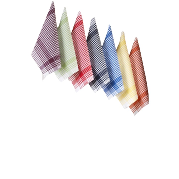 Set 8 prosoape de vase, Mila Home, 100% Bumbac, 50x70 cm, Multicolor