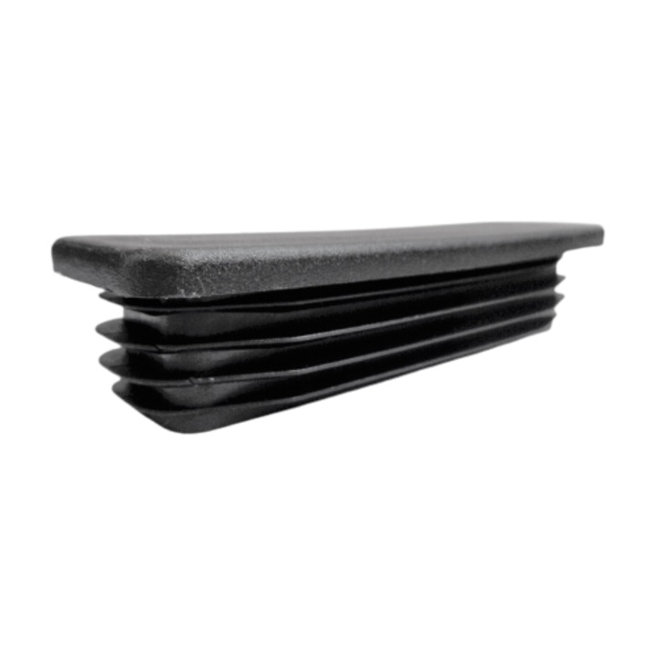 Capac plastic dreptunghiular negru 120x40 mm