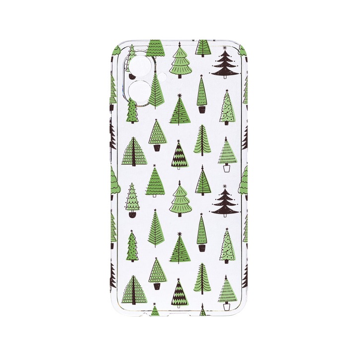 Husa BestCase® Clear Silicon 2MM, Compatibila Cu Samsung Galaxy F04 / Galaxy M04 / Galaxy A04e, Christmas Tree Shapes, Antisoc, Protectie Camera, Margini ridicate pentru protectia ecranului, T 872