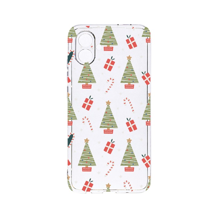 Husa BestCase® Clear Silicon 2MM, Compatibila Cu Samsung Galaxy F04 / Galaxy M04 / Galaxy A04e, Christmas Pattern, Antisoc, Protectie Camera, Margini ridicate pentru protectia ecranului, T 873