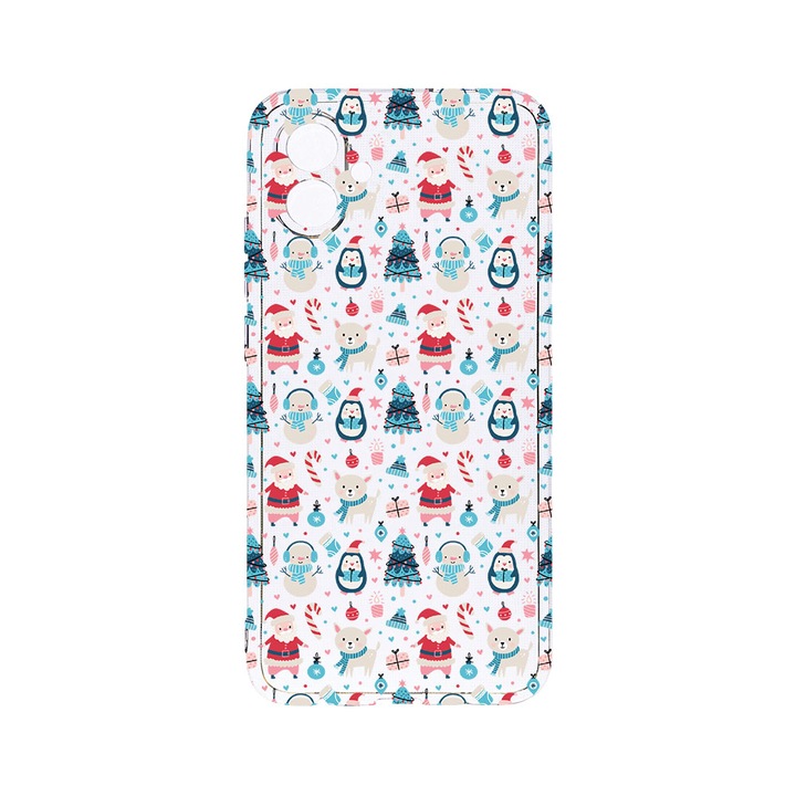 Husa BestCase® Clear Silicon 2MM, Compatibila Cu Samsung Galaxy F04 / Galaxy M04 / Galaxy A04e, Christmas Ornaments, Antisoc, Protectie Camera, Margini ridicate pentru protectia ecranului, T 876