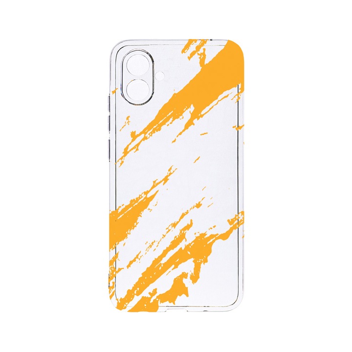 BestCase 2MM Clear Szilikon telefontok, Samsung Galaxy F04 / Galaxy M04 / Galaxy A04e, Golden Stripes, Kamera védelem, strapabíró, T 1054