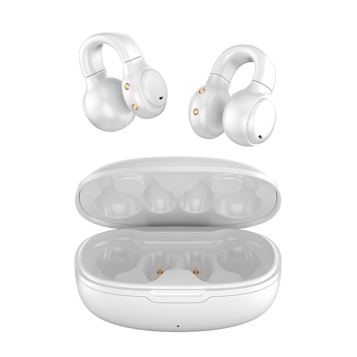 Безжични слушалки, Bluetooth 5.3, Водоустойчиви, Бели