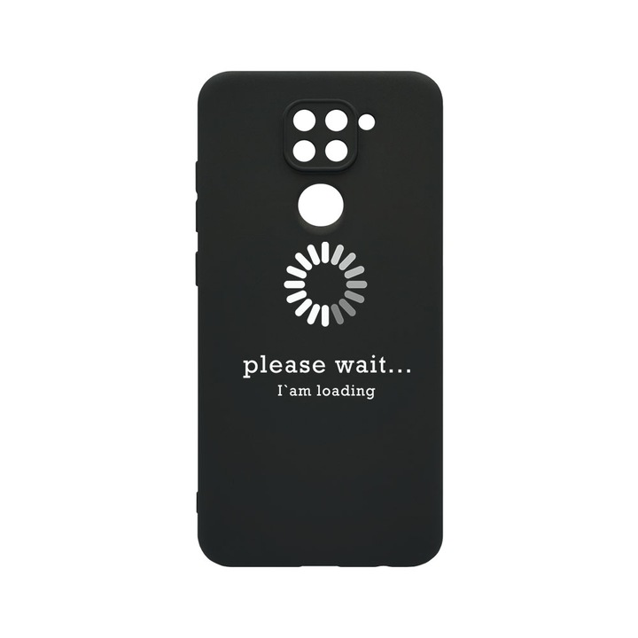 Husa BestCase® SLIM SIlicon 0.8MM, Compatibila Cu Xiaomi Redmi Note 9, Please wait..., Protectie Camera, Rezistenta la uzura, c-B 37