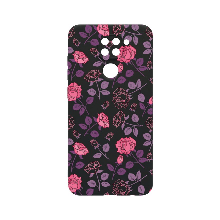 Husa BestCase® SLIM SIlicon 0.8MM, Compatibila Cu Xiaomi Redmi Note 9, Rose, Protectie Camera, Rezistenta la uzura, c-B 168