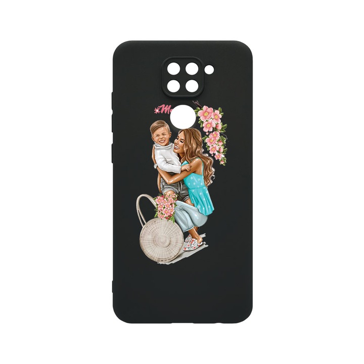 Husa BestCase® SLIM SIlicon 0.8MM, Compatibila Cu Xiaomi Redmi Note 9, Mom Life With a Boy, Protectie Camera, Rezistenta la uzura, c-B 559