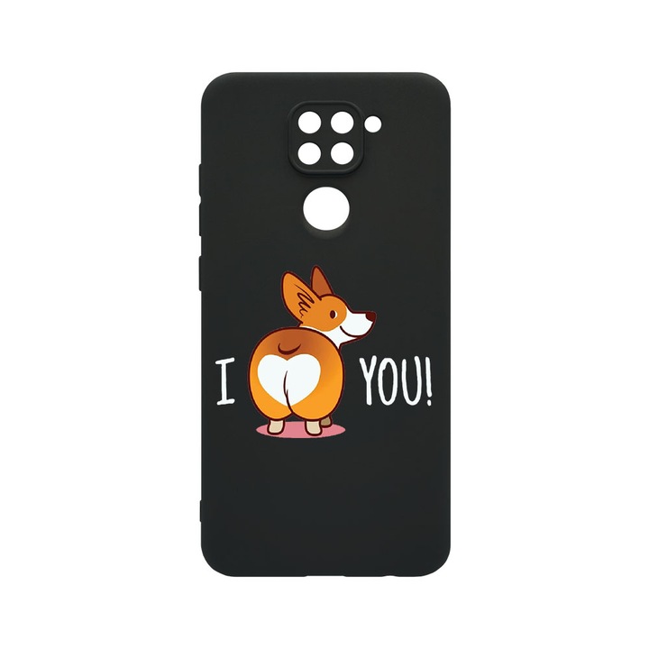 Husa BestCase® SLIM SIlicon 0.8MM, Compatibila Cu Xiaomi Redmi Note 9, Sweet doggy Emoji, Protectie Camera, Rezistenta la uzura, c-B 593