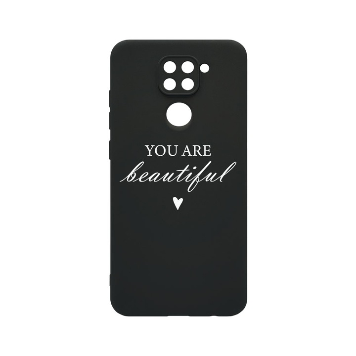 Husa BestCase® SLIM SIlicon 0.8MM, Compatibila Cu Xiaomi Redmi Note 9, You Are Beautiful, Protectie Camera, Rezistenta la uzura, c-B 477