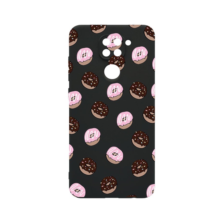 Husa BestCase® SLIM SIlicon 0.8MM, Compatibila Cu Xiaomi Redmi Note 9, Donuts, Protectie Camera, Rezistenta la uzura, c-B 667