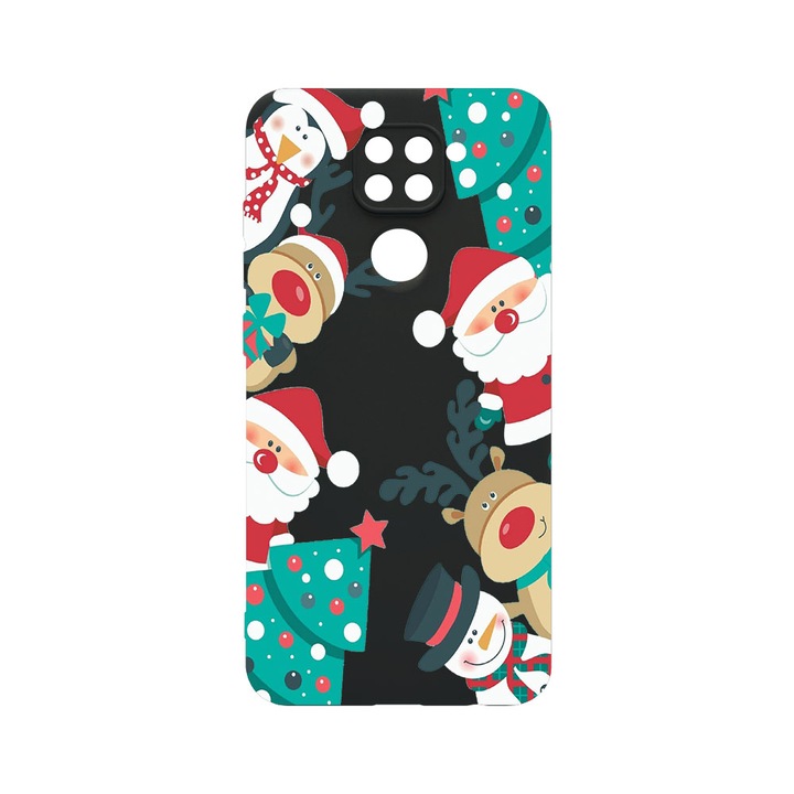 Husa BestCase® SLIM SIlicon 0.8MM, Compatibila Cu Xiaomi Redmi Note 9, Xmas, Protectie Camera, Rezistenta la uzura, c-B 338