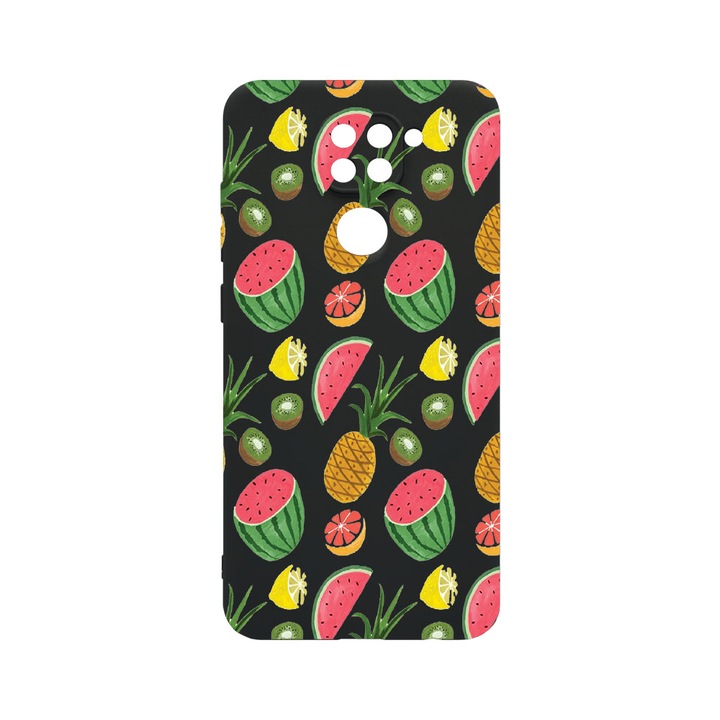 Husa BestCase® SLIM SIlicon 0.8MM, Compatibila Cu Xiaomi Redmi Note 9, Ananas, Protectie Camera, Rezistenta la uzura, c-B 666