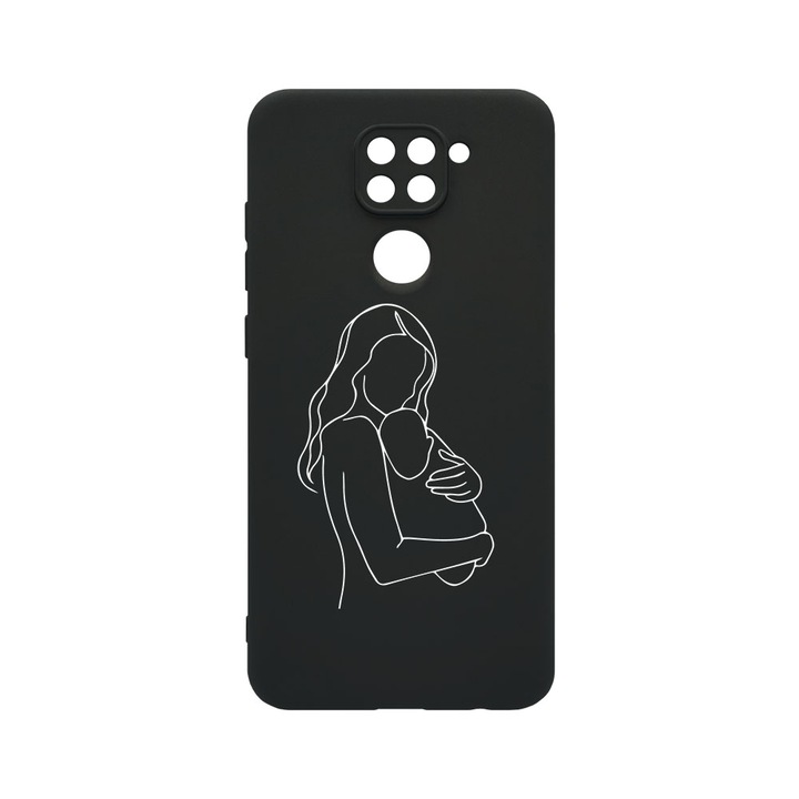 Husa BestCase® SLIM SIlicon 0.8MM, Compatibila Cu Xiaomi Redmi Note 9, Mother Love, Protectie Camera, Rezistenta la uzura, c-B 747