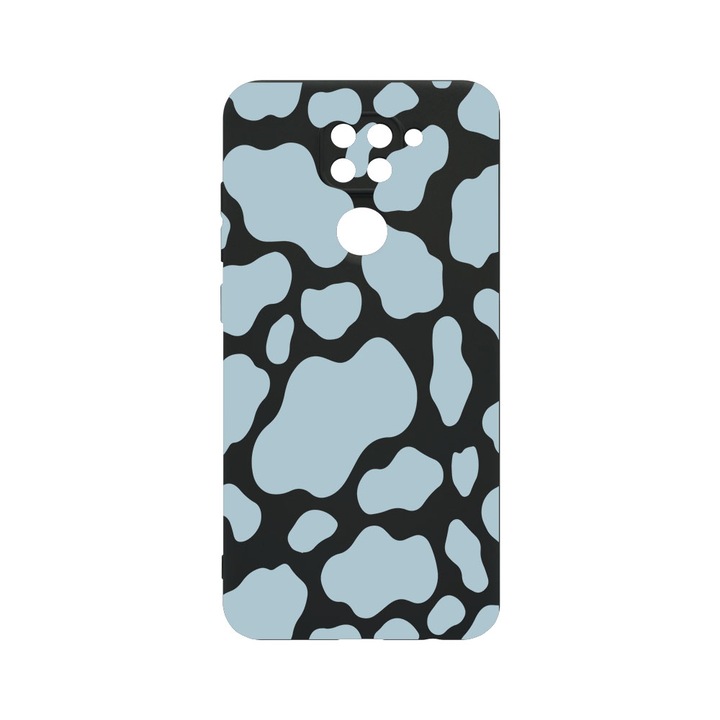 Husa BestCase® SLIM SIlicon 0.8MM, Compatibila Cu Xiaomi Redmi Note 9, Blue Cow, Protectie Camera, Rezistenta la uzura, c-B 788
