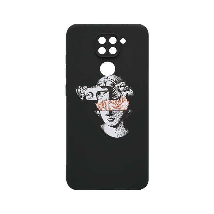 Husa BestCase® SLIM SIlicon 0.8MM, Compatibila Cu Xiaomi Redmi Note 9, David Statue, Protectie Camera, Rezistenta la uzura, c-B 731