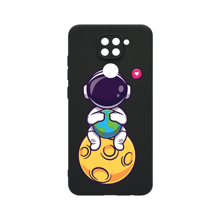 Husa BestCase® SLIM SIlicon 0.8MM, Compatibila Cu Xiaomi Redmi Note 9, Cute Astronaut, Protectie Camera, Rezistenta la uzura, c-B 1022