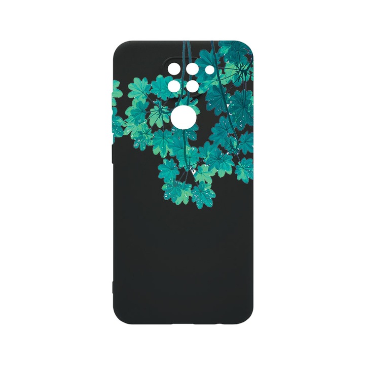 Husa BestCase® SLIM SIlicon 0.8MM, Compatibila Cu Xiaomi Redmi Note 9, Green Forest, Protectie Camera, Rezistenta la uzura, c-B 682